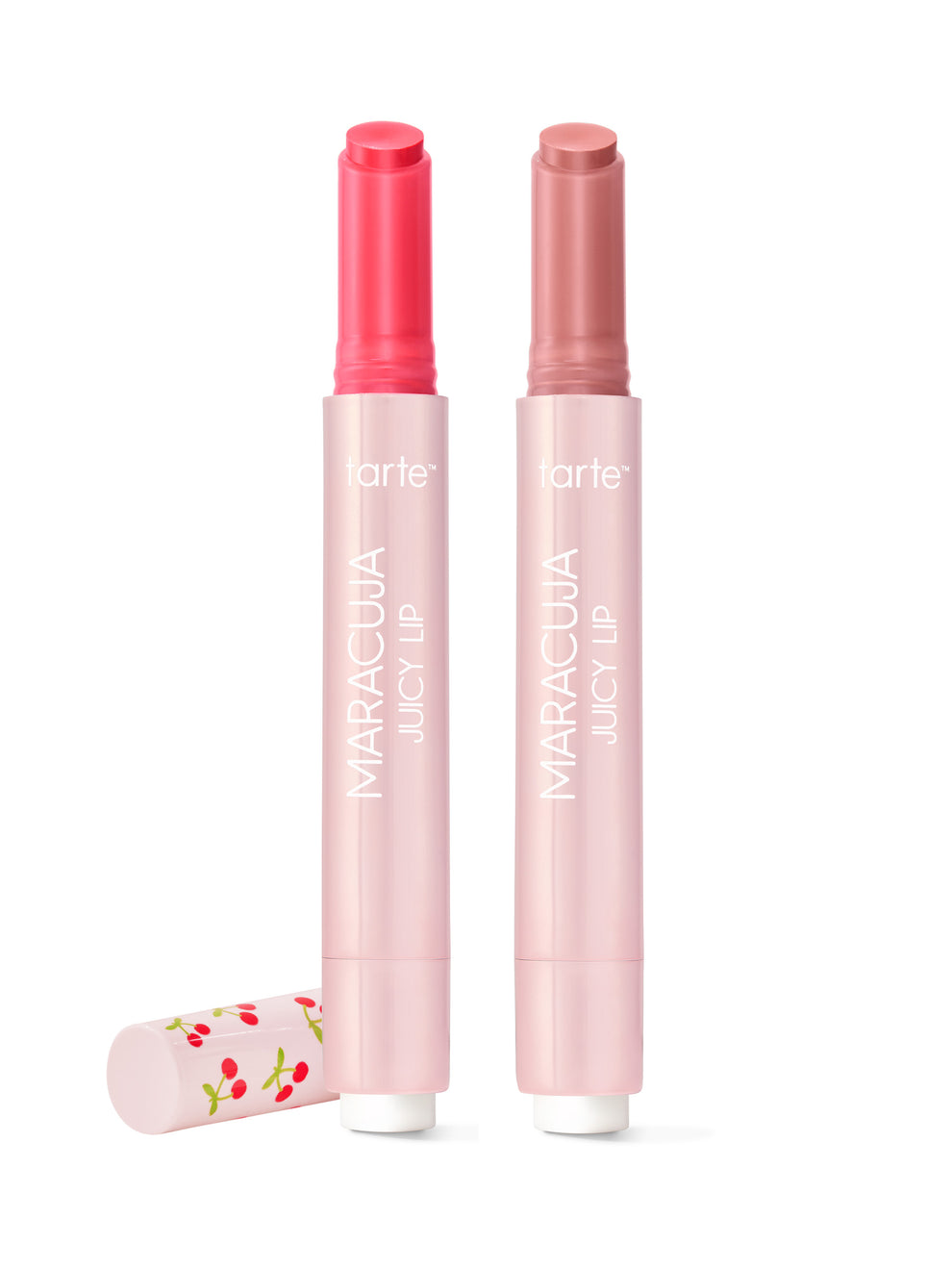 Two tarte Maracuja lush lip products on a white background