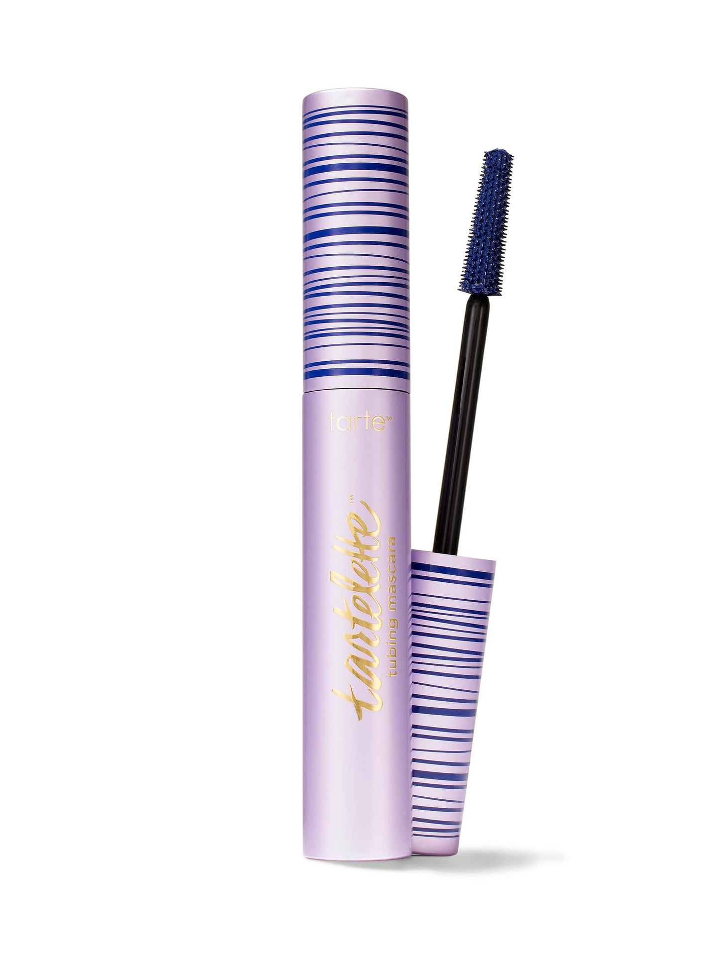 Lashlover mascara with striped packaging on a white background