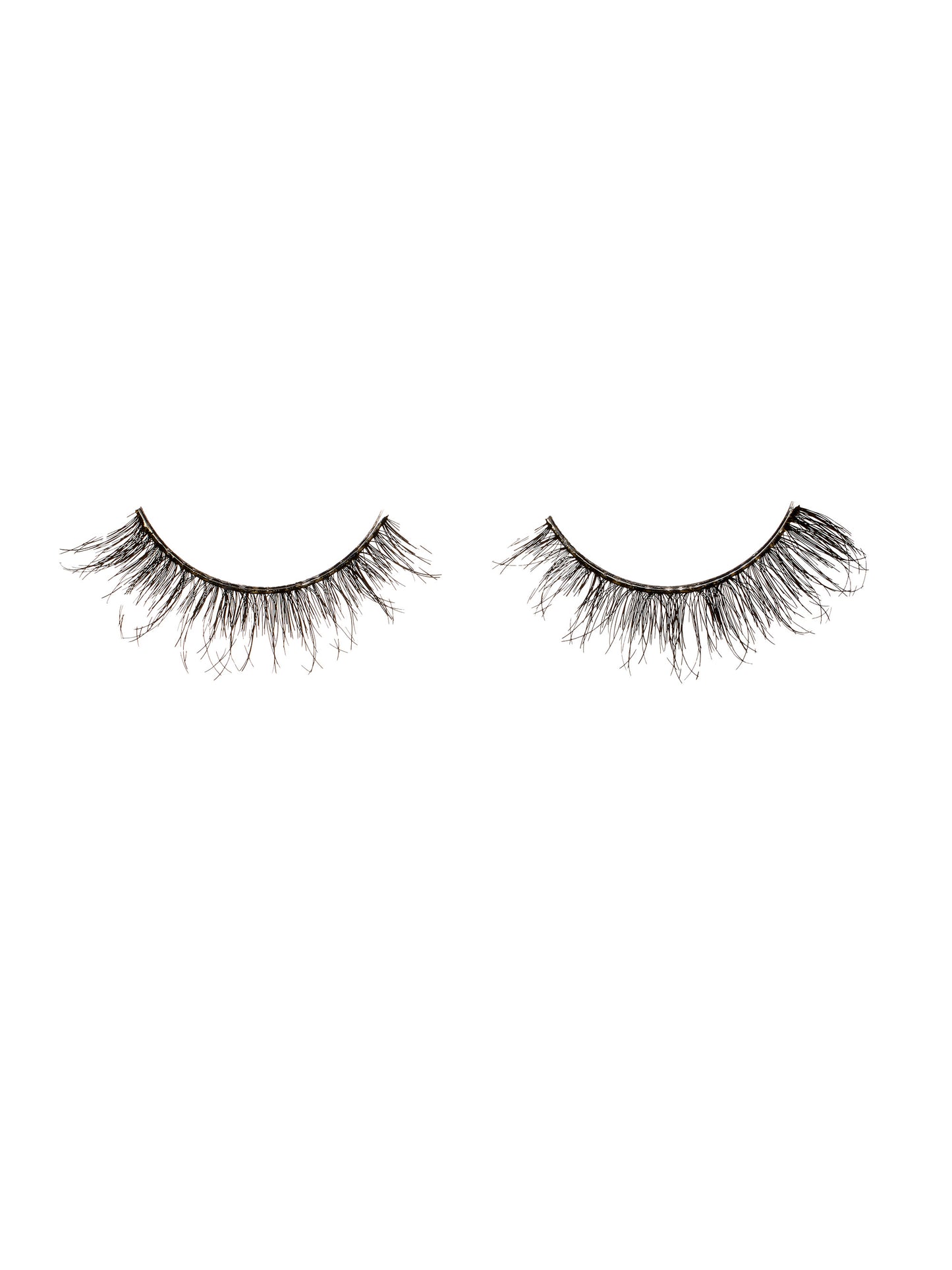 Pair of false eyelashes on a white background