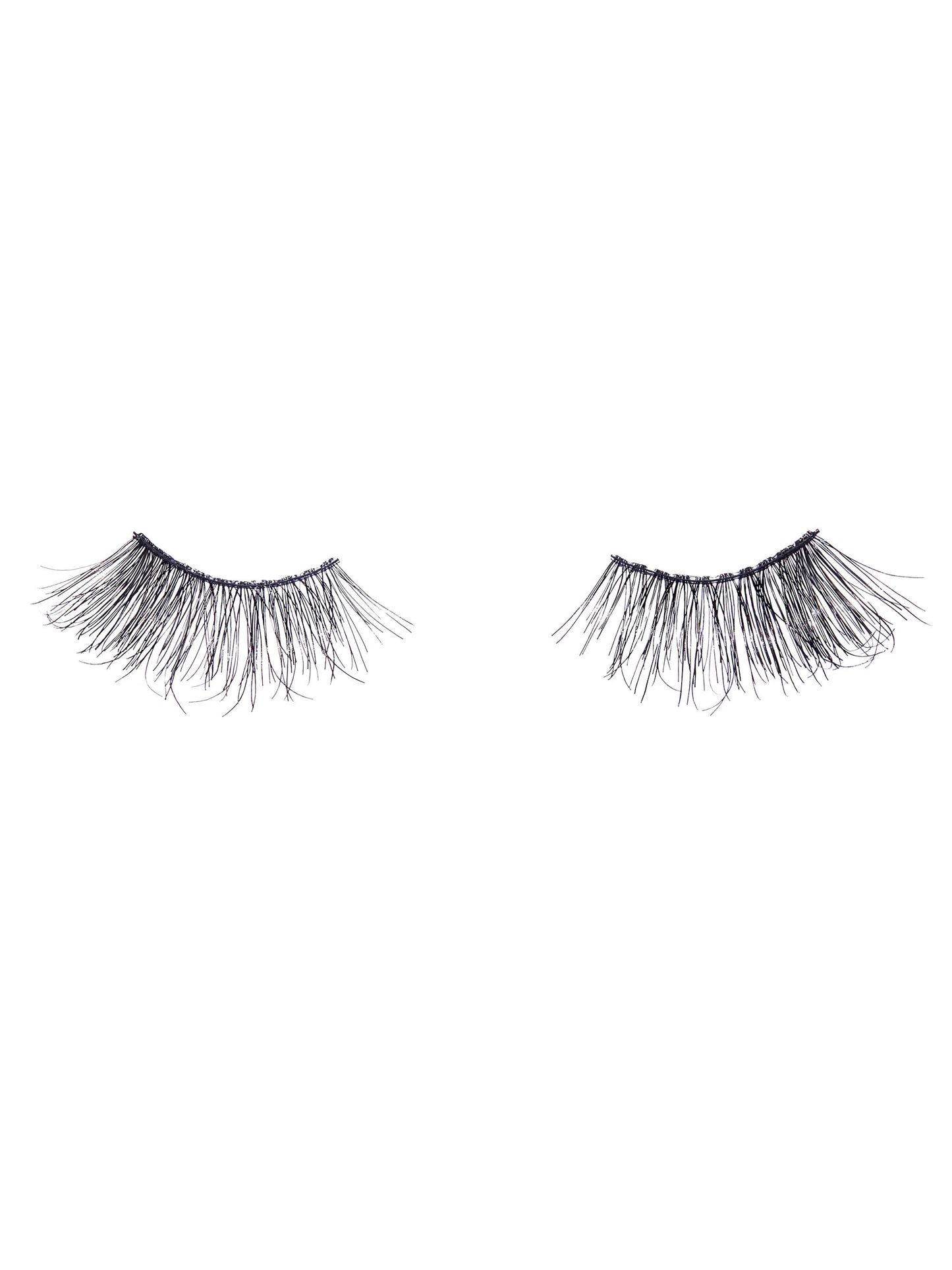Pair of false eyelashes on a white background